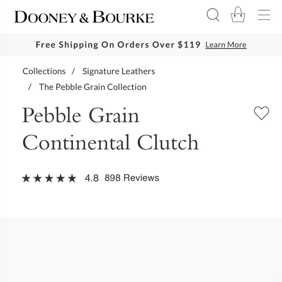 NEW🧡 Dooney & Bourke Pebble Grain Continental Clutch (“Elephant”/Orange) - Picture 6 of 9